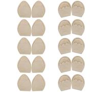 Milisten Almohadillas Antepié Ajustables para Zapatos, Plantillas para Puntera de Esponja, 10 Pares (5 Redondas 5 Puntiagudas en Color Piel), Compatibles Tacones Altos, Zapatillas