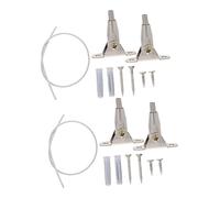 Milisten Anclajes de Seguridad para Muebles Ajustables, Correas de Acero Inoxidable para Estanterías y Armarios, Protección Infantil Antivuelco, Kit de 2 Unidades para Bebés y Niños