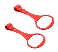 Milisten Anillas de Entrenamiento para Bebés 2 Piezas ABS Rojo Asas de Tracción para Parque Infantil y Cuna Ayuda para Que el Ñiño Se Ponga de Pie y Aprenda a Caminar Accesorio Seguro