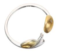 Milisten Anillo Ajustable para Mujer Diseño de Hongo y Caracol, Abierto, Acero Seguro para Piel, Joyería de Moda para Bodas y Fiestas, Obsequio para Dama y Adolescente