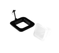 Milisten Anillo Alimentador Flotante para Peceras con Soporte para Gusanos Sanguíneos y Medidor Fijación por Ventosa para Alimentación Precisa Acuarios Completas