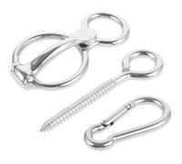 Milisten Anillo y Liberación Gradual de Corbata de Acero Inoxidable para Caballo Tornillo Afilado, Durabilidad Mejorada para Actividades Ecuestres y Competiciones