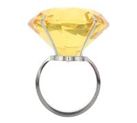 Milisten Anillos de compromiso falsos de 2,36 pulgadas de diámetro con cristales de imitación para bodas, propuestas románticas, fiestas, bodas, Navidad y aniversarios.