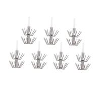 Milisten Anzuelos Luminosos De Acero Inoxidable 7 Piezas Doble Gancho para Calamar y Pulpo, Resistentes Al Desgaste, Suministros De Pesca para Uso Nocturno y Actividades Al Aire Libre