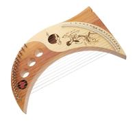 Milisten Arpa de Lira de 19 Cuerdas de Metal y Madera, Instrumento Retro Portátil Caja Estilo Luna, Adecuado para Principiantes y Obsequio Musical, Accesorios Incluidos, Color