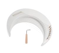 Milisten Arpa de Lira de Cuerdas con Forma de Luna Instrumento de Cuerda de Madera para Practicar Música para Adultos y Entusiastas