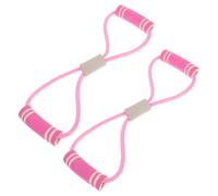 Milisten Bandas de Resistencia para Entrenamiento de Brazos y Hombros Forma de 8 Juego de 2 Piezas Color Rosa Material Elástico para Ejercicios de Yoga Pilates y Rehabilitación Casa