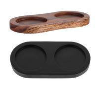 Milisten Bandeja de Madera 2 Piezas para Molinillos de Pimienta y, Soporte Doble Elegante Organizador Práctico para Botellas y Especias para Cocina y Comedor