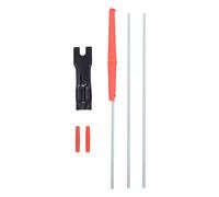 Milisten Bandera y Soporte de Montaje para Bicicletas Infantiles de Seguridad de Alta Visibilidad Varilla de Fibra Naranja Color Aleatorio para Ejes o Portaequipajes
