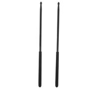 Milisten Baquetas de aleación de aluminio 5A (1 par) - Baquetas de jazz con mango antideslizante - Material para practicar batería - de metal negro para percusión