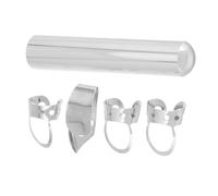 Milisten Baquetas de Guitarra Eléctrica Slide de Metal para Guitarra Acústica Púas para Fingerstyle Accesorios para Slide con Protectores de Pulgar para Fingerpicking