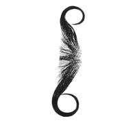 Milisten Bigote Postizo Negro de Cabello Humano para Hombre Barba Completa Realista Tejida a Mano Accesorio Ligero para Cosplay Fiestas y Maquillaje Teatral