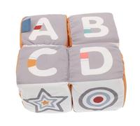 Milisten Bloques Blandos de Juguete Educativos para Bebés Cubos de Tela Animales y Letras Juguetes Montessori para Aprendizaje 6 Piezas