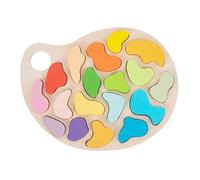 Milisten Bloques de Madera con Paleta de Colores Simulada para Juguete Educativo Sensorial para Preescolar Desarrollo de Percepción y Reconocimiento de y Colores