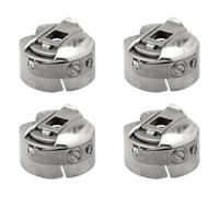Milisten Bobina de concha Suministros para máquinas de coser Dispositivo de costura de metal plata 4pcs para household sewing machine con almacenamiento conveniente