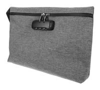 Milisten Bolsa con Cierre de Combinación para Dinero y Documentos Resistente y Portátil Almacenamiento Seguro para Tarjetas y Objetos Valiosos para Viajes y Oficina Color Gris Oscuro