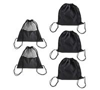 Milisten Bolsa Cordón para Deporte de Poliéster y Malla, 5 Unidades, Estructura Simple y Práctica, Adecuado para Gimnasio y Compras