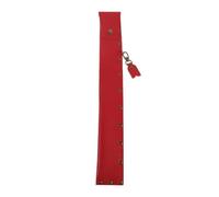 Milisten Bolsa para Baquetas de Batería Roja de Pu con Botones de Metal, Organizador Portátil Pequeño para Mazos y Palos, Estuche Ligero y Resistente para Bateristas y Percusionistas