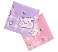 Milisten Bolsa para Compresas Higiénicas 2 Piezas de PU Cremallera Estuche Pequeño Multifuncional para Menstruación Exterior y Almacenamiento de Toallas Sanitarias