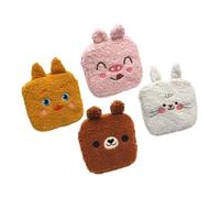 Milisten Bolsa para Compresas Menstruales de Felpa Estampado de Dibujos Animados Paquete de 4 Unidades Bolsa para Cambio y Soporte para Compresas de Lactancia Tamaño Compacto y Colores