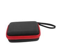 Milisten Bolsa para Púas de Guitarra Cremallera, Contenedor de Almacenamiento de Nylon Borde Rojo y Malla Negra, Portador Portátil para Accesorios de Instrumento, Organizador Compacto