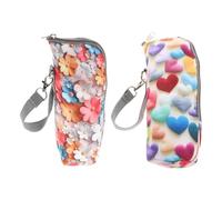 Milisten Bolsa Térmica para Ñiño y Leche Materna, Bolsa Aislante Portátil para Biberones Cremallera, Diseño Compacto y Correa Resistente para Viajes y Guarderías, Pack 2 Piezas Estampado