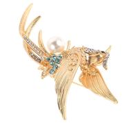 Milisten Broche Diseño Elegante y Clásico en Aleación de Zinc para Mujer Dorado de Pájaro Resistente al Desvanecimiento y Manteniendo el Brillo para Ocasiones Obsequios y