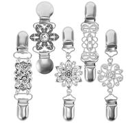 Milisten Broches Clips Retro para Ropa Mujer 5 Piezas Pinzas para Suéter Chal y Cárdigan Diseño Vintage de Aleación Accesorios para Vestidos Camiseros y Cuellos Uso Versátil Moda