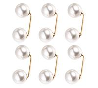 Milisten Broches de Seguridad para Mujer 6 Piezas Perlas Artificiales, Botones de Chal Decorativos, Broche de Falda Antideslizante para Vestidos y Ropa, Accesorios de Moda para Fiesta y