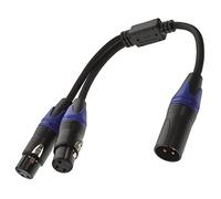Milisten Cable Xlr y Divisor de Micrófono Macho a Doble Xlr Hembra de 3 Pines Cable de Audio Profesional para Guitarra y Mezclador Aislamiento de Polietileno