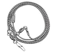 Milisten Cadena de Acero Inoxidable para Patas de Pájaros, Tobillera Fina Tamaño 4, Resistente al Desprendimiento, para Loros, Cacatúas y Agapornis, Accesorios para Pájaros Domésticos