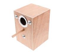 Milisten Caja de Anidación para Periquitos de Madera con Perchero Diseño Colgante Ahorrador de para Cría de y Aves Pequeñas Refugio Cálido para Conures y Agapornis