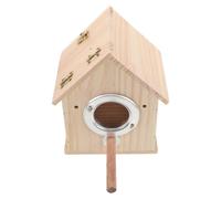 Milisten Caja de Cría para de Madera Ventilada con Cierre Seguro Amplio para Anidación Saludable Fácil Limpieza Nido para Periquitos Agapornis Ninfas y Otras Aves Pequeñas Domésticas