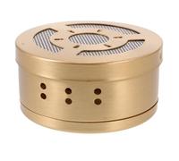 Milisten Caja de Quemador de Moxa de Cobre Grueso Soporte para Cono de Moxa Portátil Tanque de Calor Ajustable para Terapia de Moxibustión Diaria Adecuado para Articular y Uso Durante