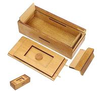 Milisten Caja De Rompecabezas De Madera con Compartimentos Secretos Desafío para para Ocultar Cosas y Regalar Dinero