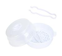 Milisten Caja Esterilizadora Para Biberones Microondas Para Bebés, Soporte De Secado Portátil Abs Blanco, Almacenamiento Higiénico Para Accesorios De Alimentación Infantil