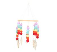 Milisten Campana de Viento de Fieltro para Adorable Adorno de Decoración con Bolas de Fieltro para Habitaciones Infantiles y de Cumpleaños Diseño Ligero y Seguro para Desarrollo del