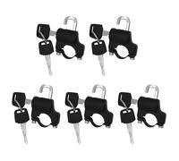 Milisten Candado antirrobo para casco de motocicleta (5 unidades) - Soporte seguro para manillar de 2,2 cm - Candado de seguridad para scooters eléctricos