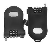 Milisten Candado de Cable Retráctil para Bicicleta y Snowboard 2 Piezas Negro Acero Seguro y Ligero Candados de Seguridad para Bici de Montaña Accesorios para Deportes al Aire Libre