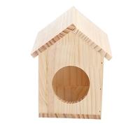 Milisten Casa de Hámster de Madera Transparente Refugio y Plataforma de Alimentación Hámsters y Mascotas Pequeñas Limpiar Decoración Natural Jaulas