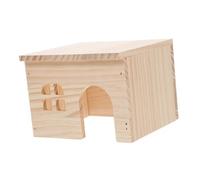 Milisten Casa de Madera Hámsters con Plataforma Alimentadora Refugio Multi Cámara y Pequeños como Hámsters Chinchillas y Jerbos