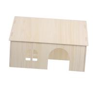 Milisten Casa De Madera para Mascotas Pequeñas Refugio para Hámsteres Cobayas y Ardillas Diseño Versátil y Espacioso Proporciona Un Entorno Acogedor Ejercicio