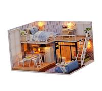 Milisten Casa Miniatura DIY para Niños Juguete de Montaje Manual Casa de Bricolaje Elegante Kit de Construcción Decoración para Sala de Estar Juguete Educativo