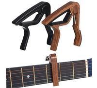 Milisten Cejillas de Guitarra Clásica 2 Piezas Capos de Madera Ergonómicos Compatibles Acústicas y Eléctricas Accesorios para Instrumentos Musicales