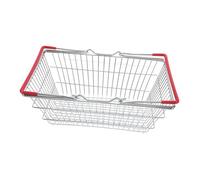 Milisten Cesta de compras simuladas carro de juguete de mano para cesta de supermercado cesta mini carrito de la compra cesta de la compra de juguetes mini cesta con asa planchar rojo