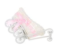 Milisten Cesta de flores de ratán simulada. contenedores de almacenamiento pequeño decoración de ratán hogar envase cesta de almacenamiento al aire libre organizando canastas páginas rosa