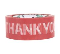 Milisten Cinta Adhesiva Rosa para Embalaje y Manualidades, Cinta Decorativa de Plástico Texto Thank You, Rollo Largo para Obsequio y Decoración de Festivales