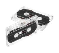 Milisten Cintas de Casete de Audio Vírgenes Retro 2 Piezas Carcasa Plástica para Grabación de Voz y Proyectos DIY de 30 Minutos