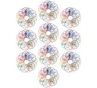 Milisten Círculos de Fracciones Material Didáctico Visual 10 Juegos de Plástico de 8cm para Aprender Matemáticas para Educación Infantil en Estudio en Casa