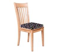 Milisten Cojín Elevador para Silla de Comedor Infantil, Asiento Desmontable de Tela Sarga Negra Correas Antideslizantes, Portátil y Cómodo para Bebés y Pequeños en Casa y Restaurantes